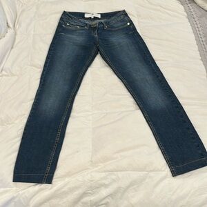 Elisabetta Franchi jeans with gold hardware and slimming shape